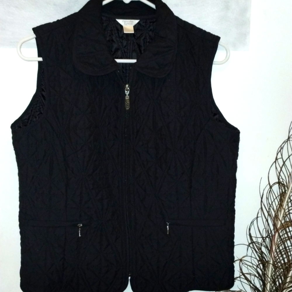 ⭐CHRISTOPHER & Banks Women's Size Medium Black Vest